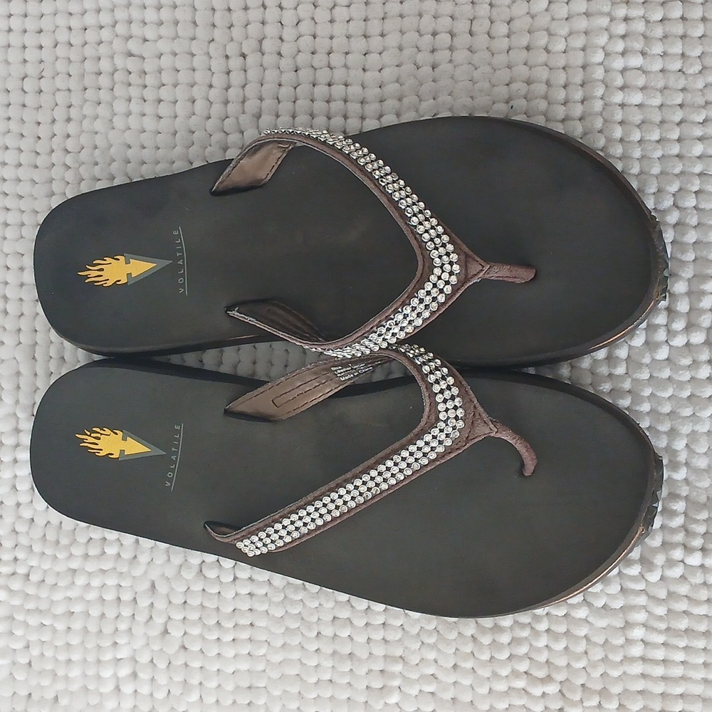 Volatile Rhinestone Flip Flops - Picture 5 of 13